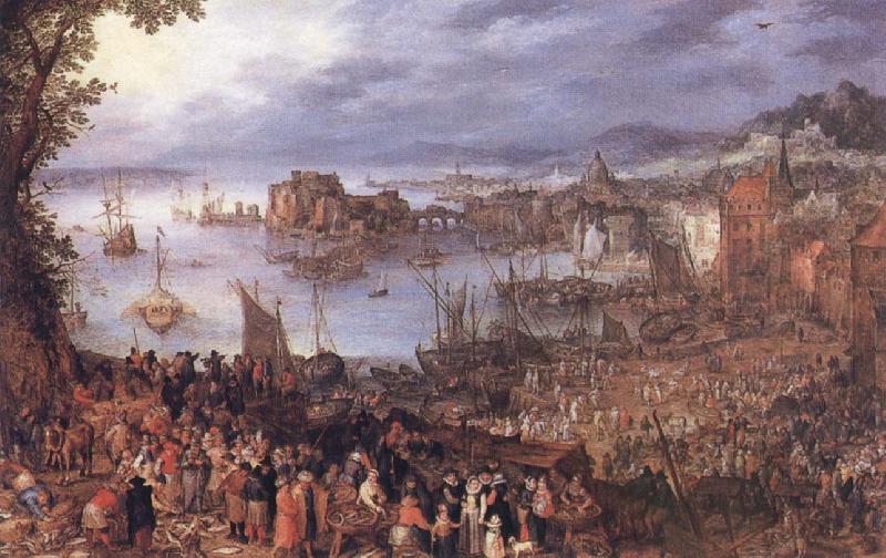 BRUEGHEL, Jan the Elder The Large Fishmarket